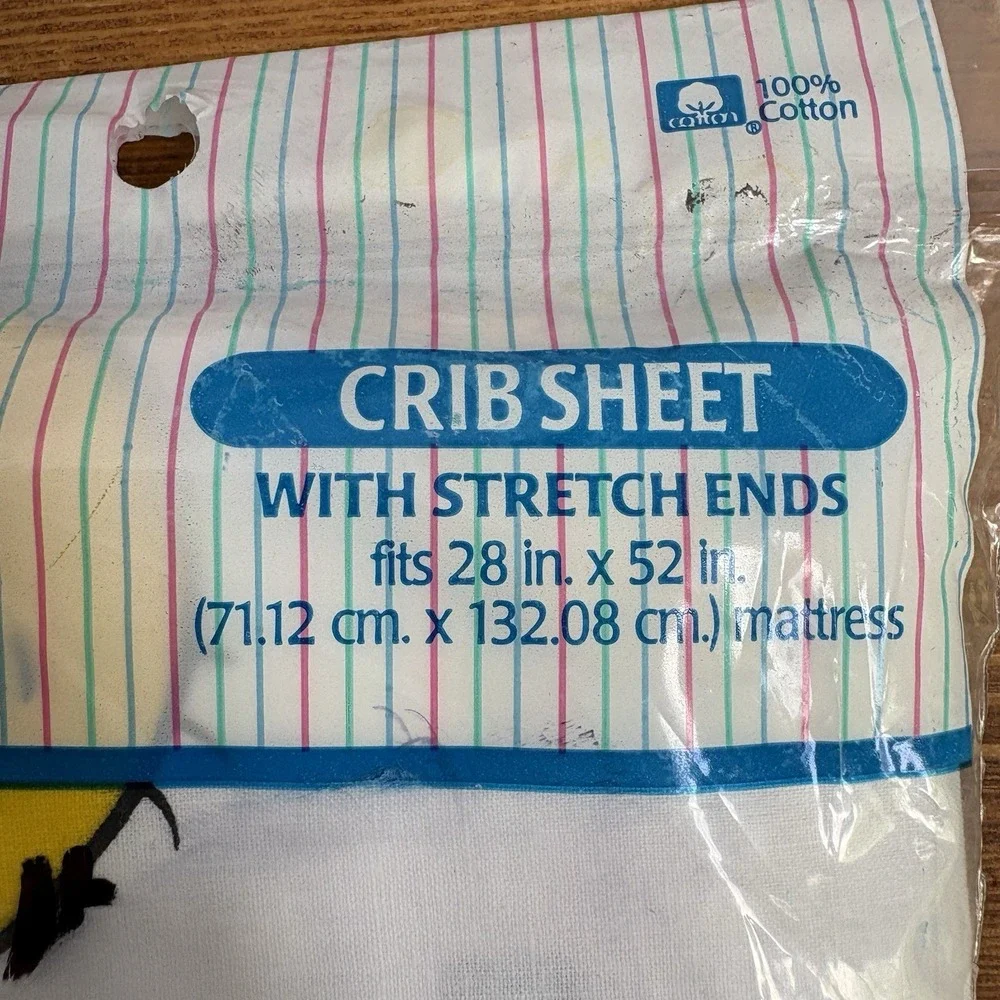 Vintage 1997 Baby Looney Tunes Sylvester Crib Sheet NOS Sealed 100% Cotton